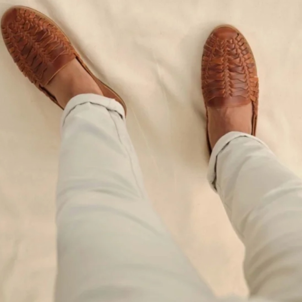 Nisolo Woven Leather Huarache Flat Sandals